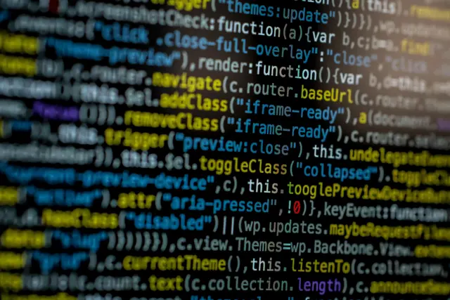 Screen full of minified JS code