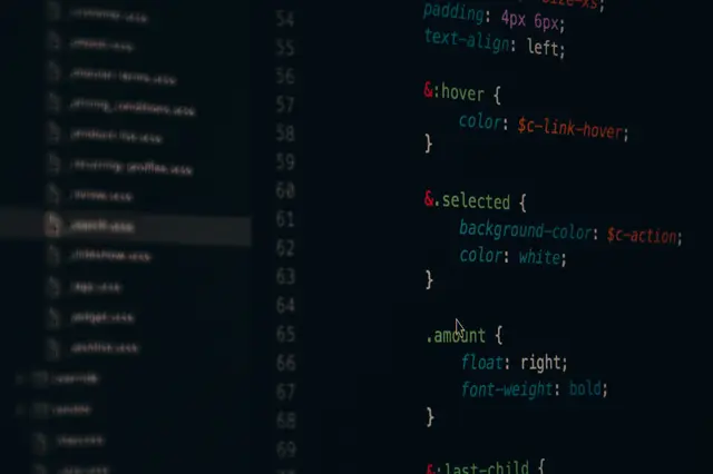 CSS code on a computer screen