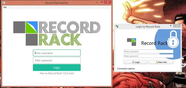 Login screen of both old version and new version placed side by side